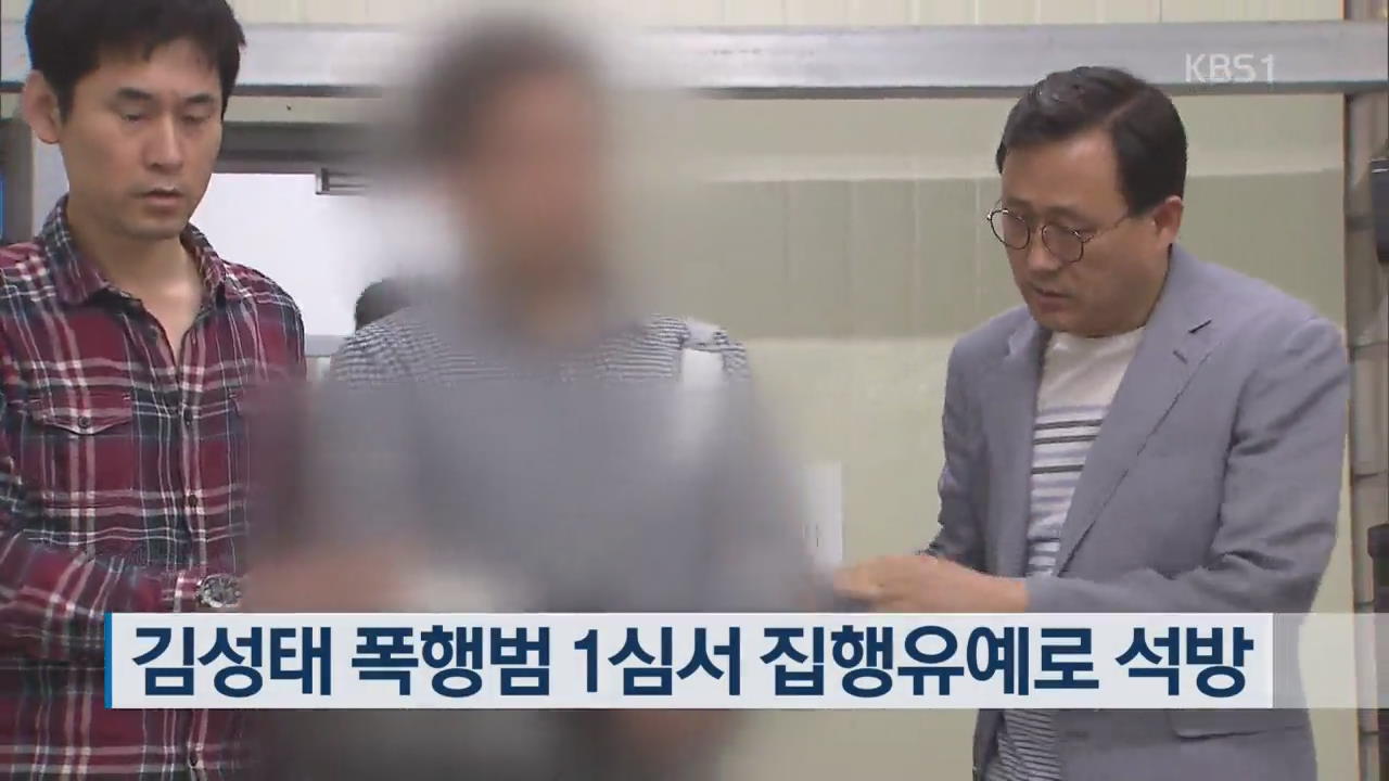 김성태 폭행범 1심서 집행유예로 석방