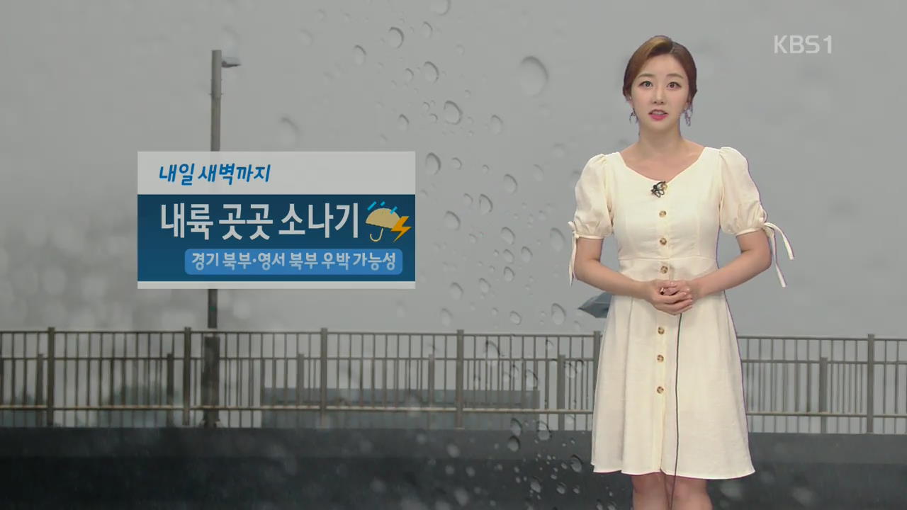 [날씨] 퇴근길 내륙 곳곳 국지성 강한 소나기…경기북부·영서북부 우박 가능성