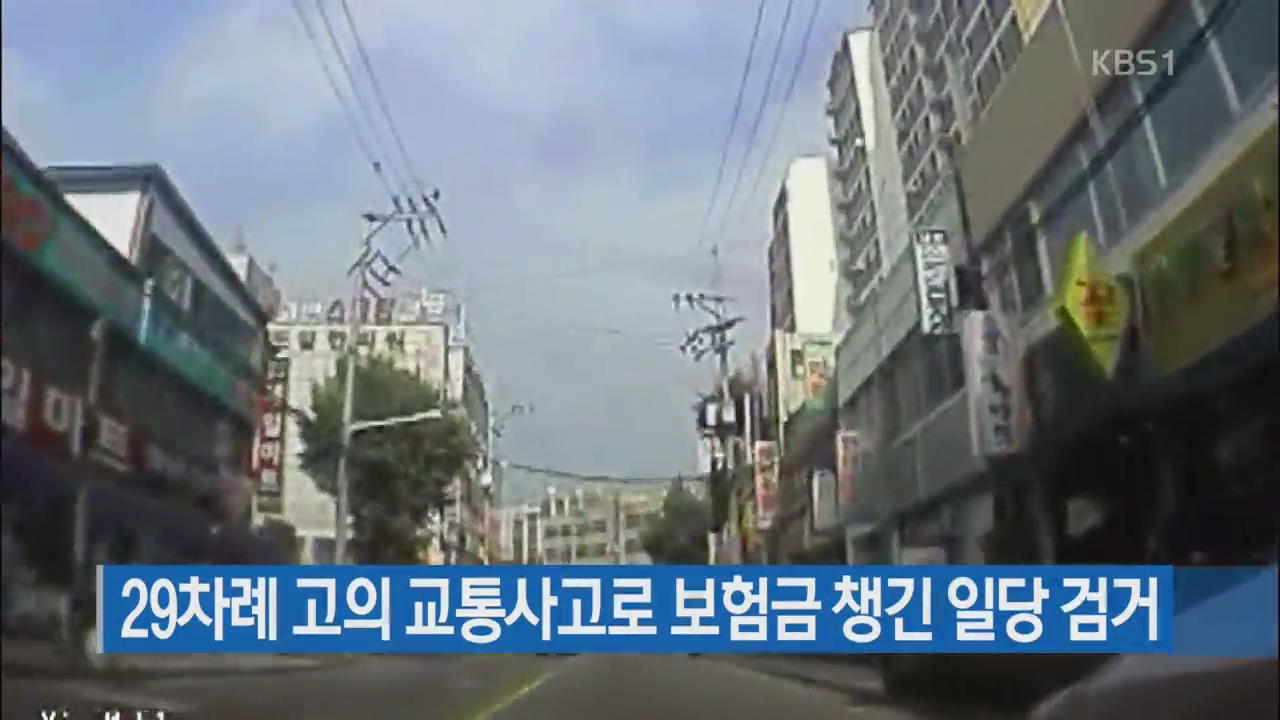 29차례 고의 교통사고로 보험금 챙긴 일당 검거
