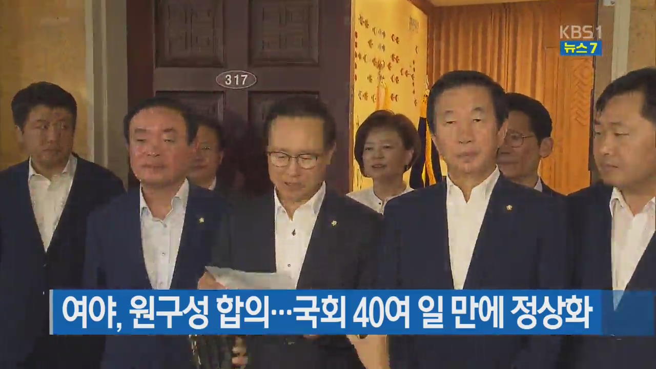 여야, 원구성 합의…국회 40여 일 만에 정상화