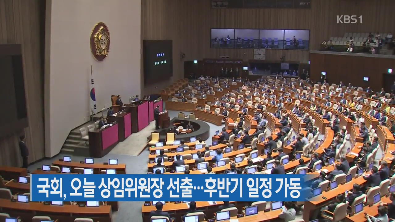 국회, 오늘 상임위원장 선출…후반기 일정 가동