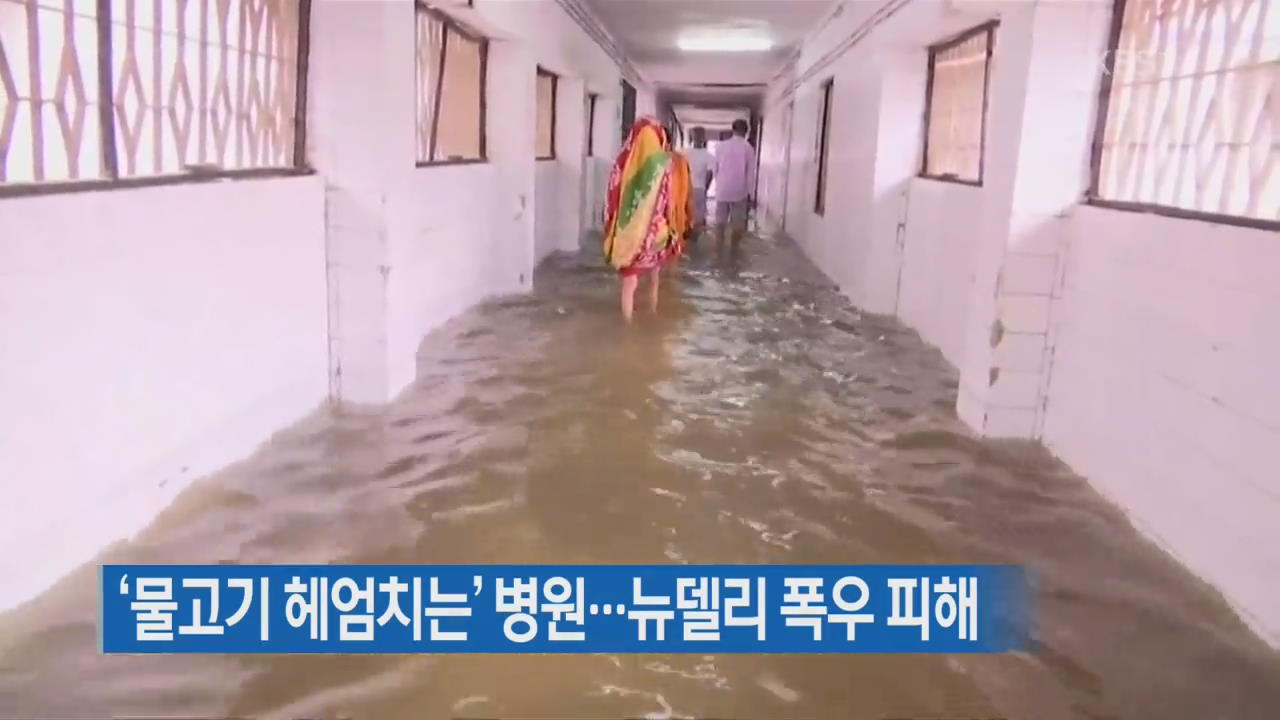 [지금 세계는] ‘물고기 헤엄치는’ 병원…뉴델리 폭우 피해