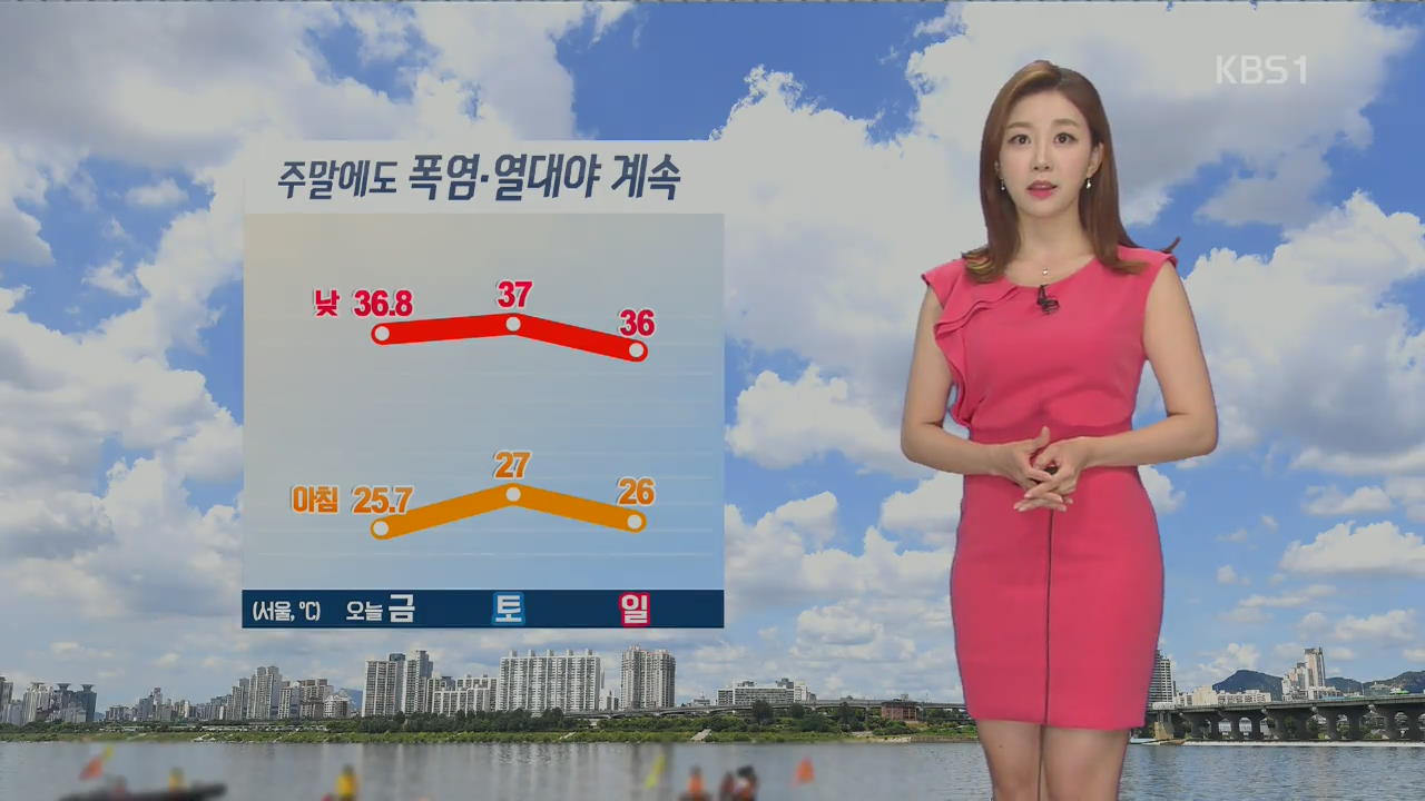[날씨] 주말에도 폭염·열대야 계속…남부 소나기