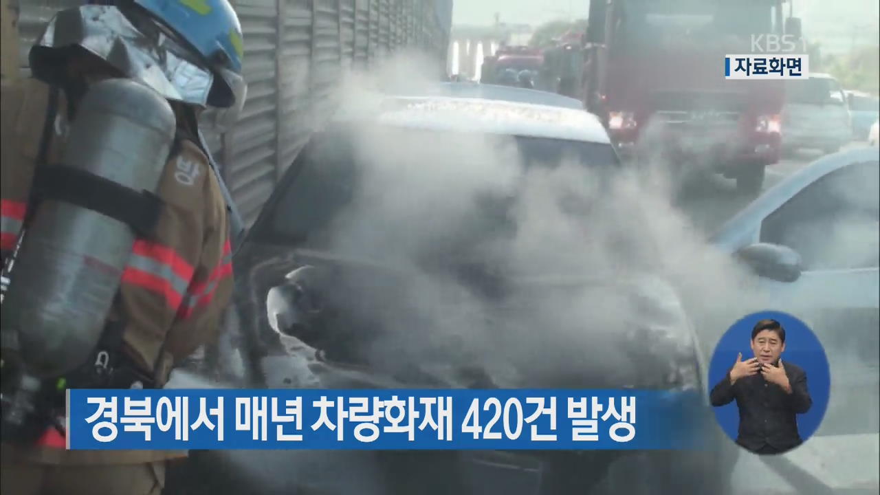 경북에서 매년 차량화재 420건 발생