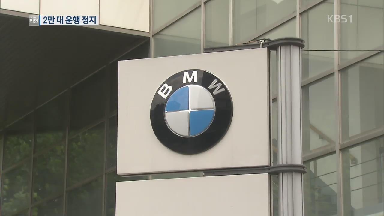 불타는 BMW, 초유의 운행정지 명령 발동