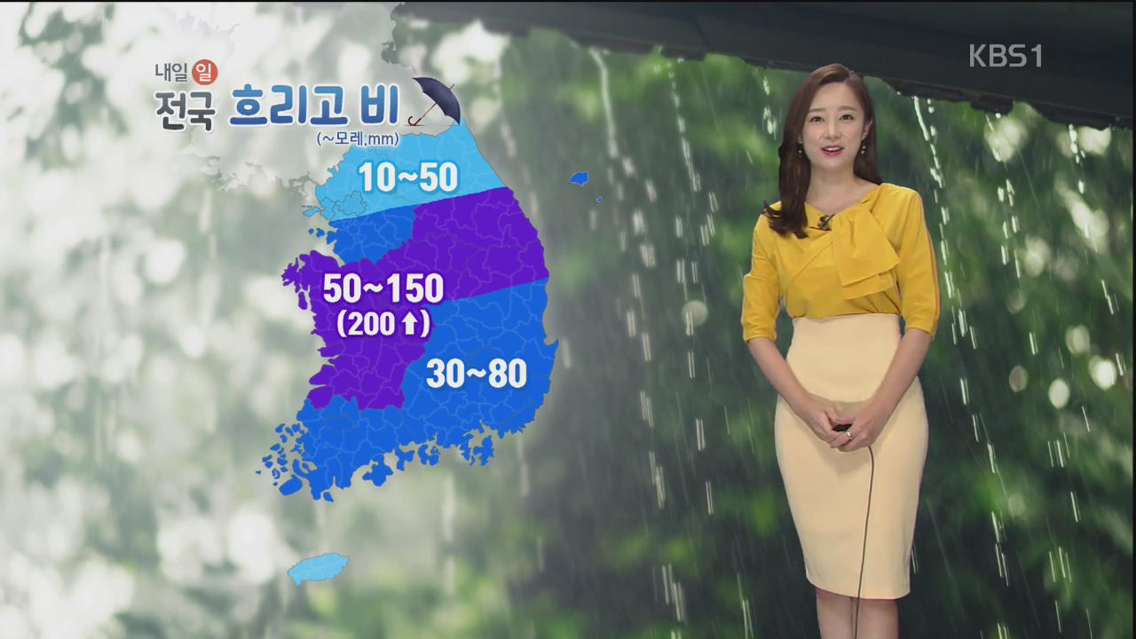 [날씨] 내일 전국 비…중부·전북 최고 200mm