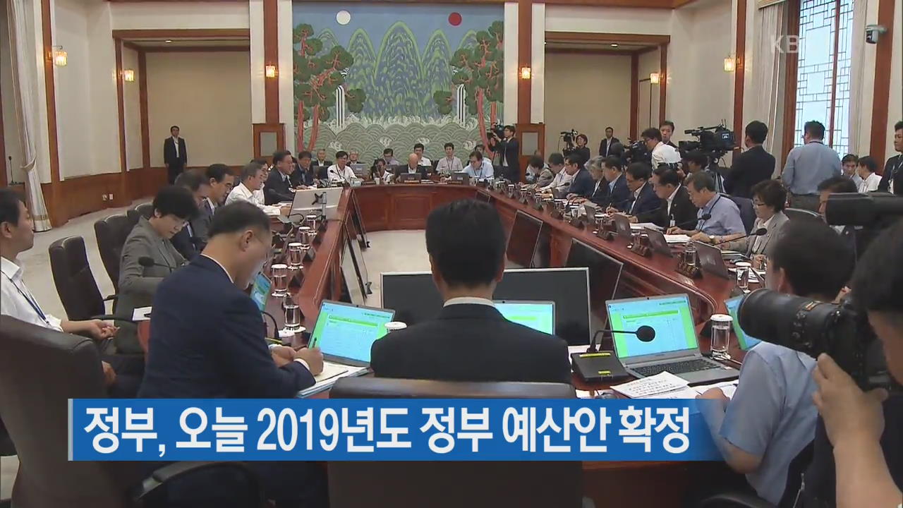 정부, 오늘 2019년도 정부 예산안 확정