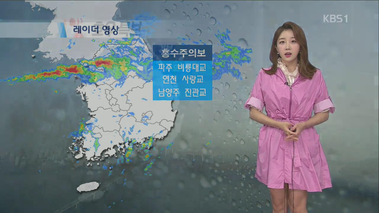 [날씨] 현재 경기북부, 서울 북부 집중호우…내일 전국 비