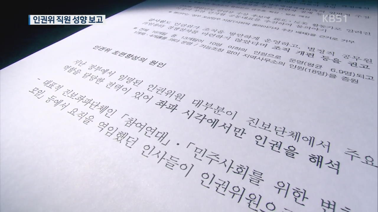 [단독] ‘MB 영포문건’ 경찰, 인권위 직원 성향 분류 보고