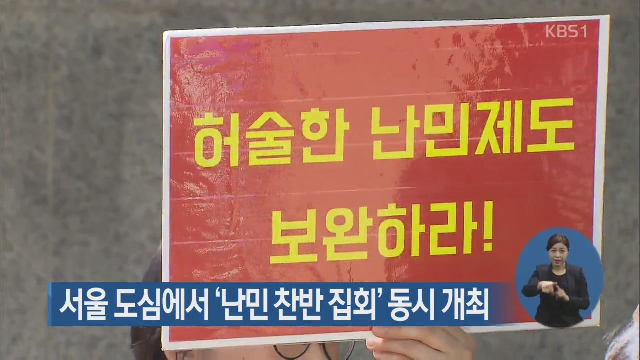 서울 도심에서 ‘난민 찬반 집회’ 동시 개최