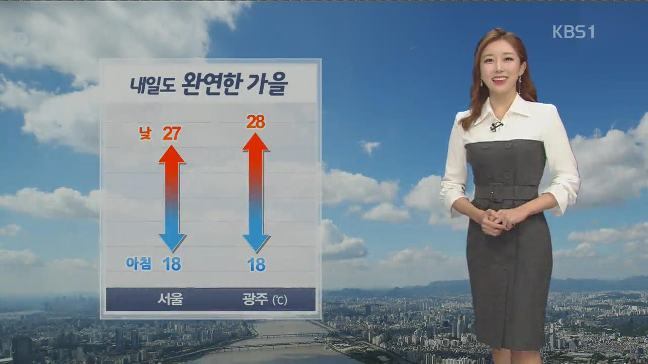 [날씨] 내일도 완연한 가을…제주도 아침까지 최고 30mm 비