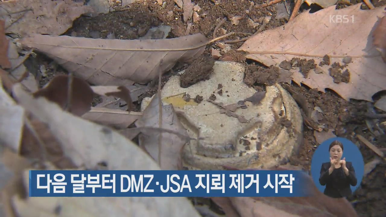 다음 달부터 DMZ·JSA 지뢰 제거 시작