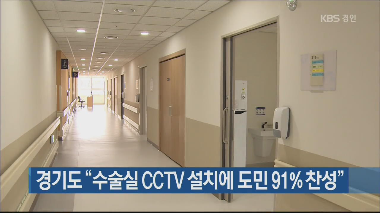 경기도 “수술실 CCTV 설치에 도민 91% 찬성”