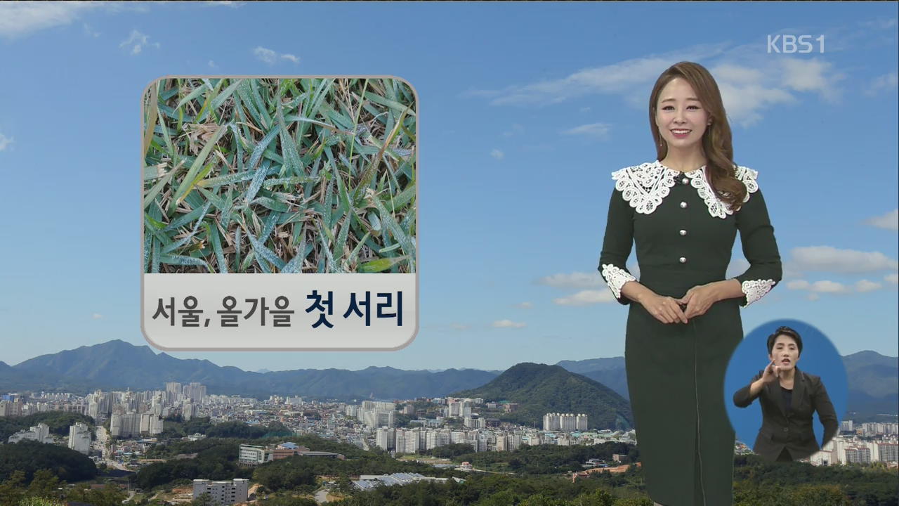 [날씨] 서울,올가을 첫서리 관측…낮기온 어제보다 높아