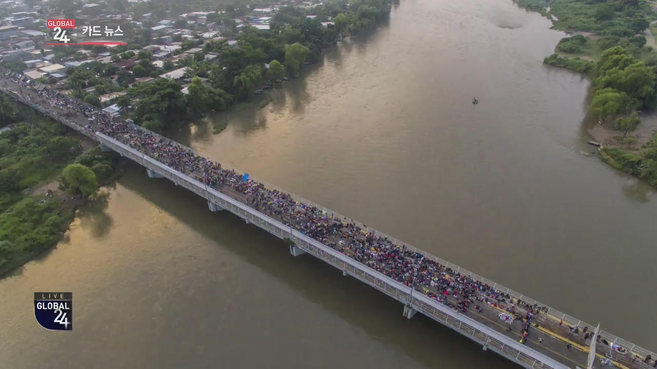 [글로벌24 카드뉴스] 미국 국경으로 행진 중인 사람들의 행렬