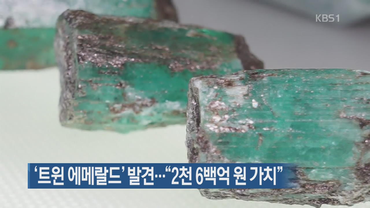 [지금 세계는] ‘트윈 에메랄드’ 발견…“2천 6백억 원 가치”