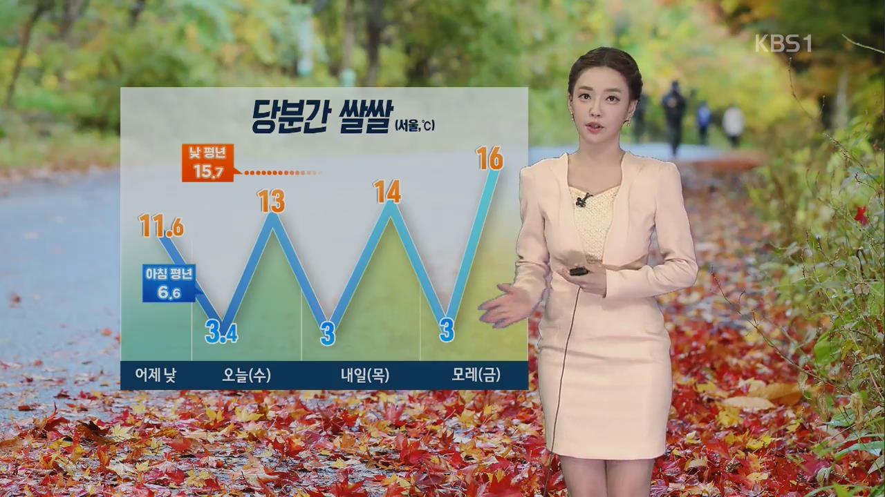 [날씨] 다소 찬바람 불어…서해안 아침까지 빗방울