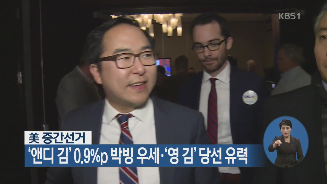 美 중간선거, ‘앤디 김’ 0.9%p 박빙 우세·‘영 김’ 당선 유력