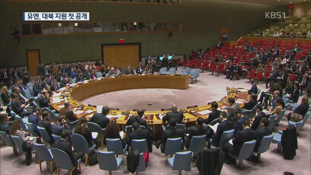 유엔, 인도적 대북 지원 허가 ‘첫 공개’