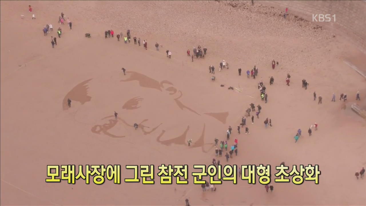 [디지털 광장] 모래사장에 그린 참전 군인의 ‘대형 초상화’