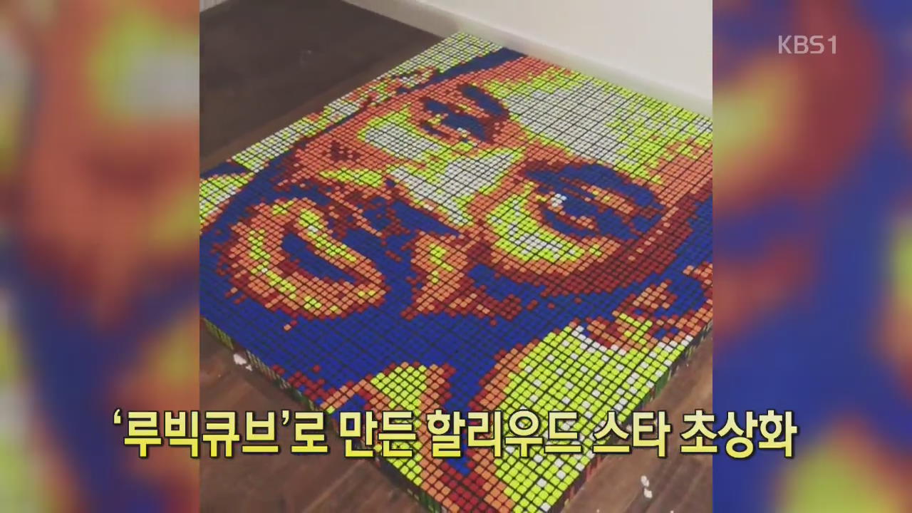[디지털 광장] ‘루빅큐브’로 만든 할리우드 스타 초상화