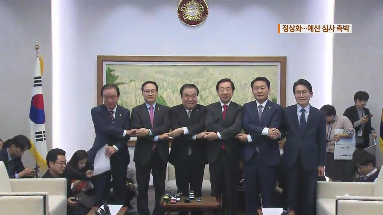 ‘국조 합의’ 국회 정상화됐지만…예산 심사 ‘촉박’