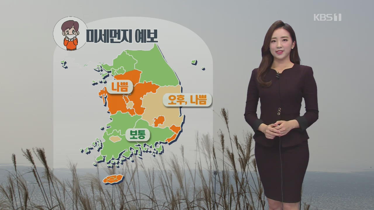 [날씨] 수도권 미세먼지 ‘나쁨’…짙은 안개 ‘주의’