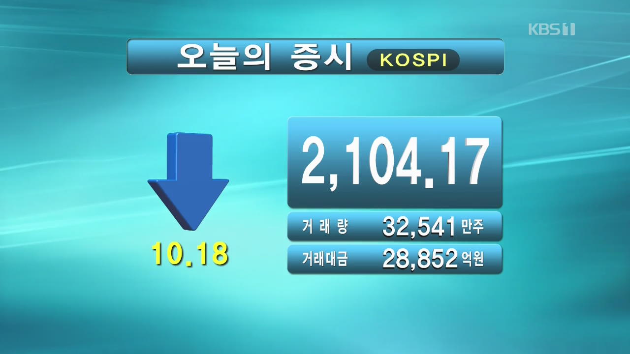 코스피 2,104.17 코스닥 701.29