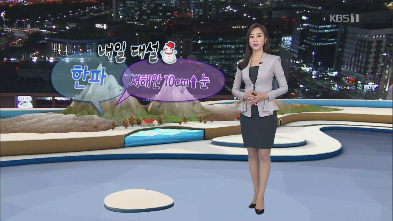 [날씨] 내일 ‘대설’…서울 -9도 한파·서해안 최고 10cm 눈