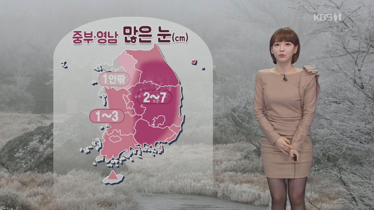 [날씨] 강원 남부·영남 내륙·충북 많은 눈…한낮 영상권