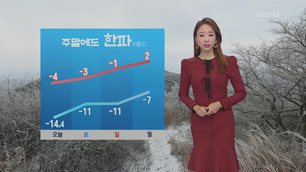 [날씨] 서울 영하 9도, 낮에도 ‘꽁꽁’…서해안 내일까지 눈