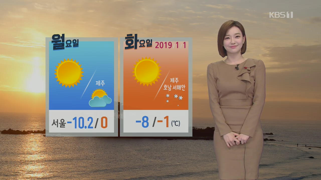 [날씨] 아침까지 한파 ‘서울 -10도’…올해 마지막 해넘이 시각은?