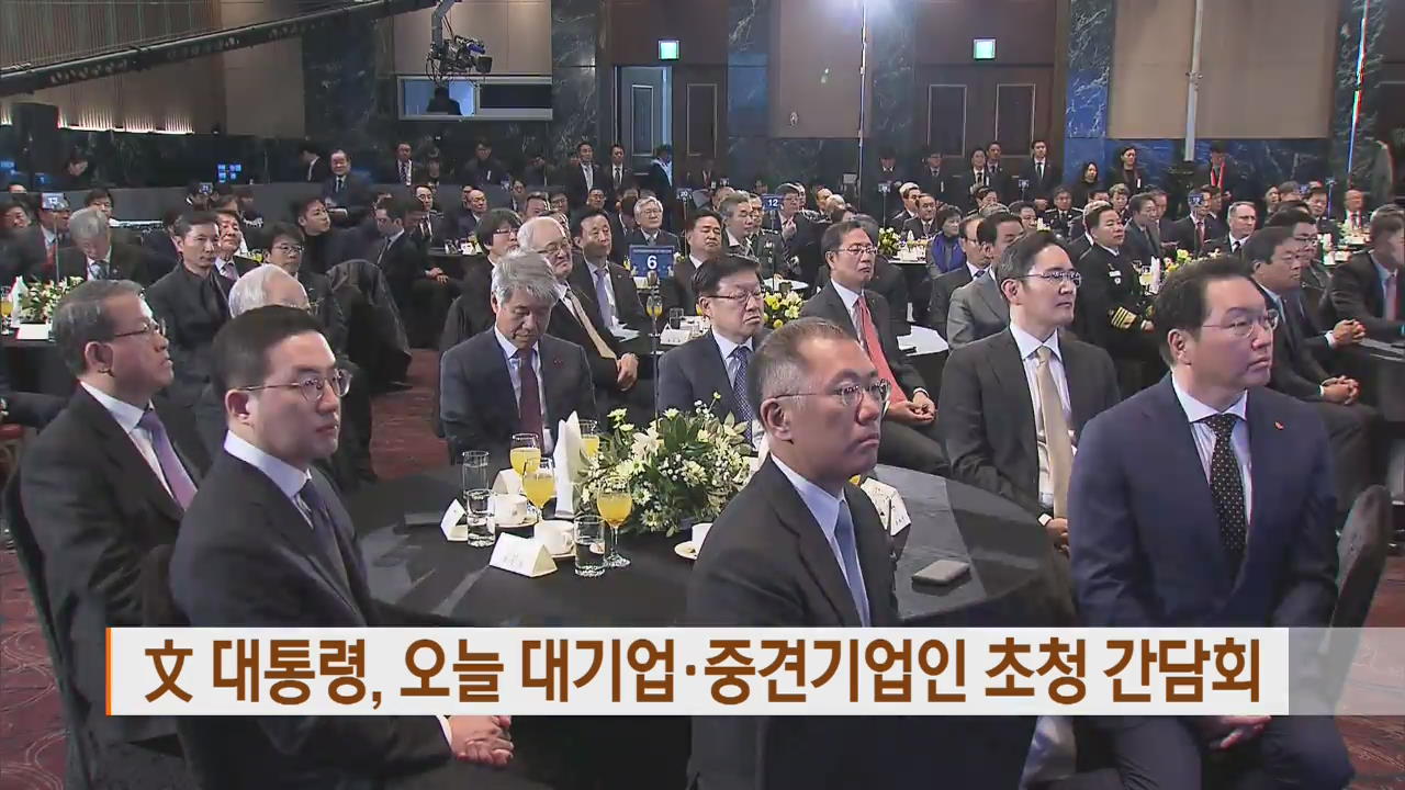 文 대통령, 오늘 대기업·중견기업인 초청 간담회