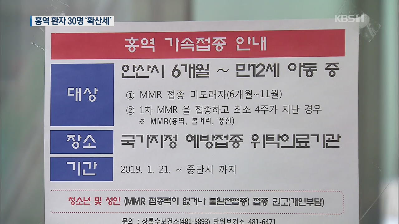 홍역 환자 벌써 30명 ‘확산세’…3곳 유행지역 선포