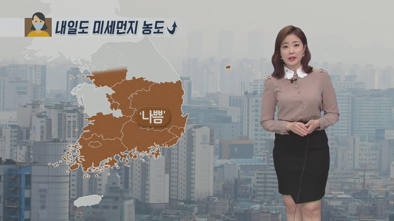 [날씨] 스모그 유입…내일 오전까지 미세먼지 농도 ↑