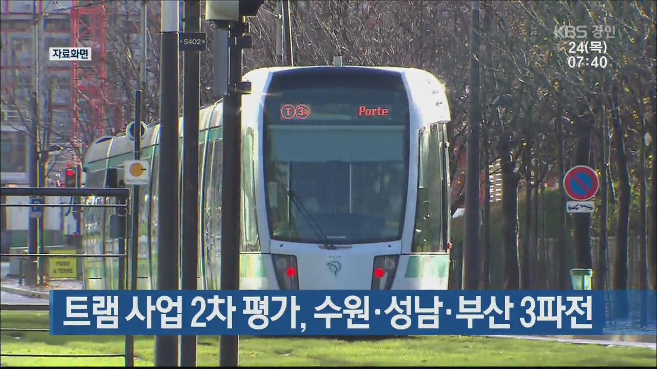 트램 사업 2차 평가, 수원·성남·부산 3파전