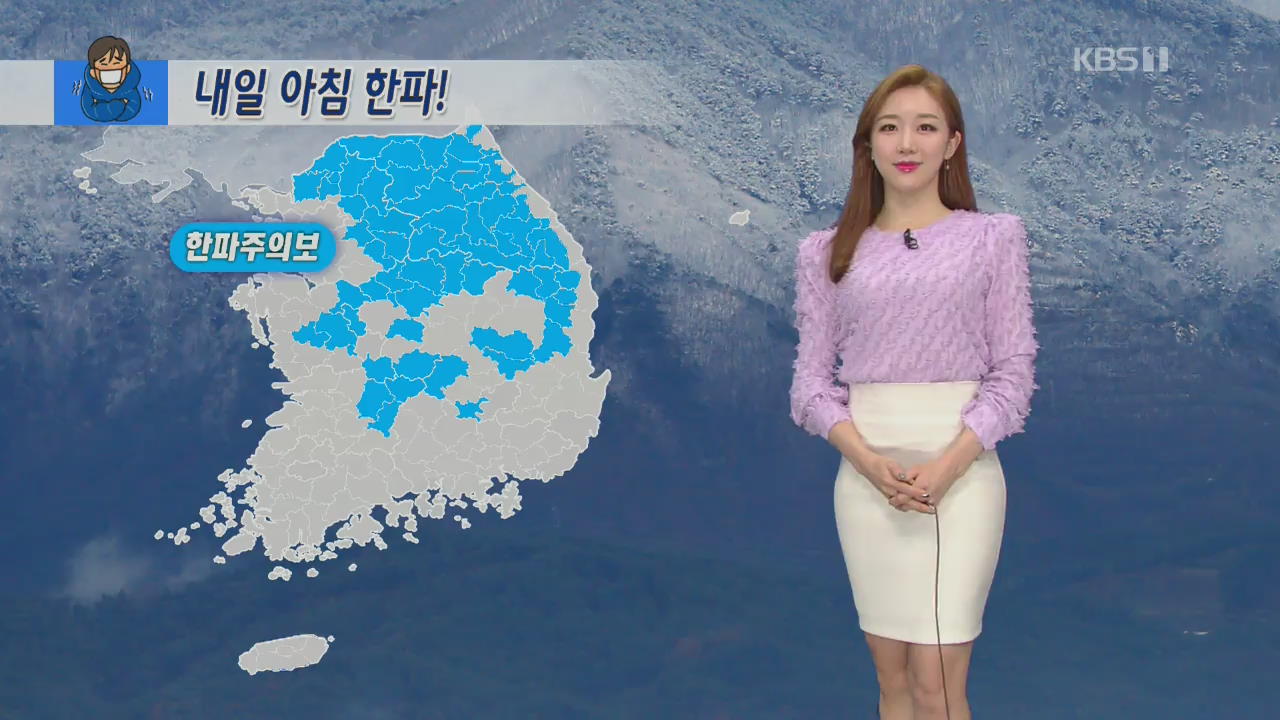 [날씨] 내일 아침 한파주의보…오늘 밤까지 동해안 눈