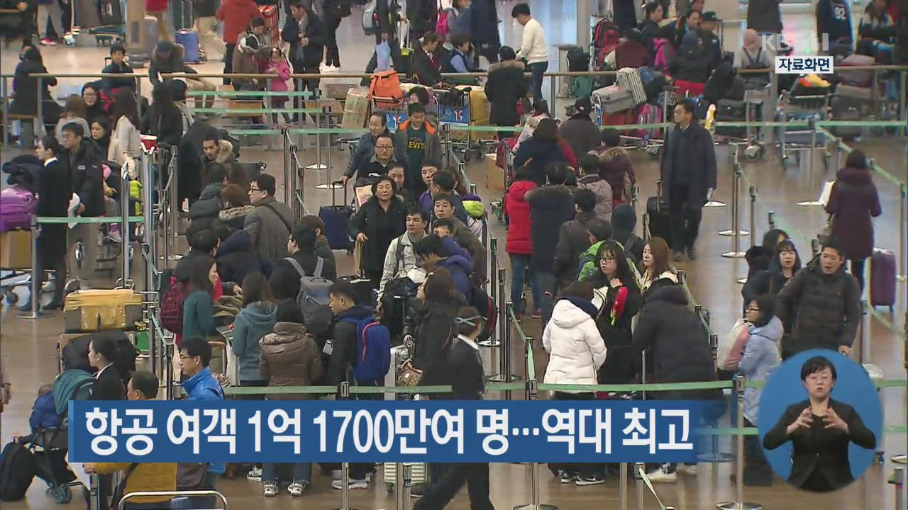 항공 여객 1억 1700만여 명…역대 최고