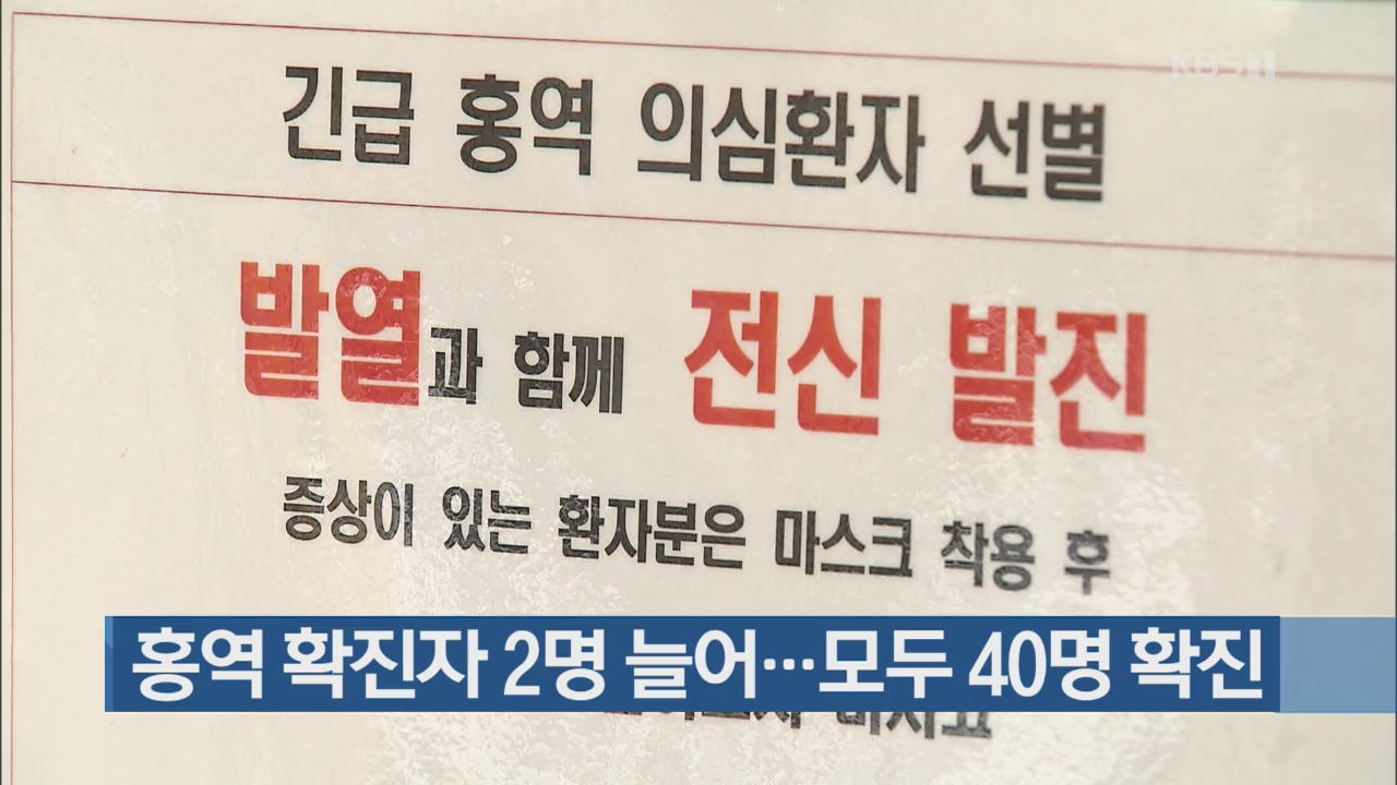 [간추린 단신] 홍역 확진자 2명 늘어…모두 40명 확진 외