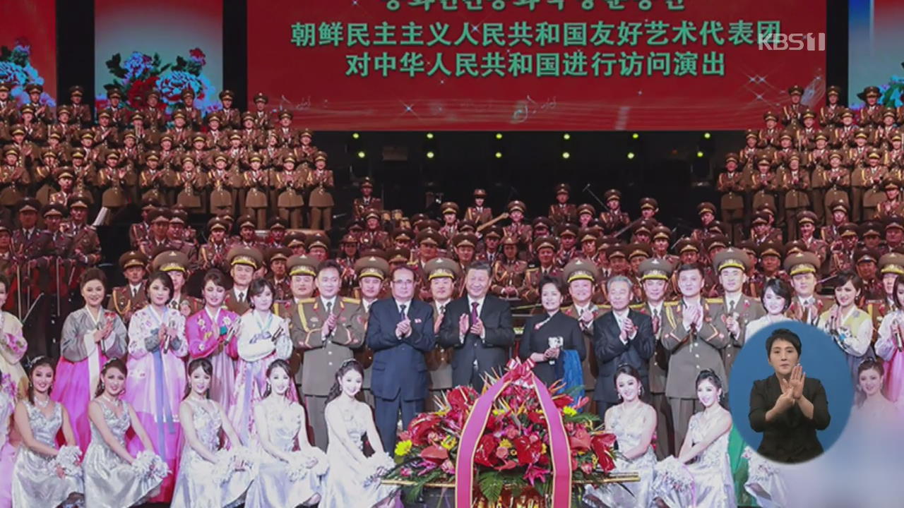 시진핑 부부, 북한 예술단 공연 관람…북·중 친선 과시