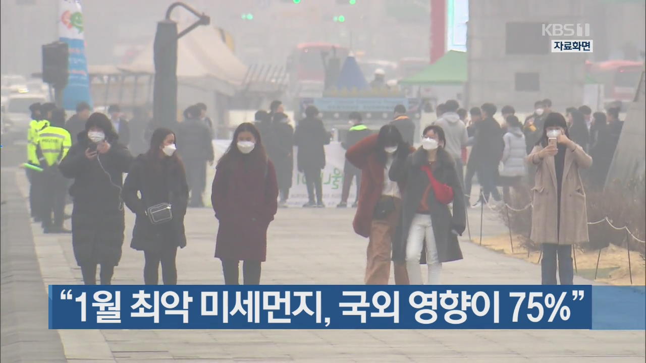 “1월 최악 미세먼지, 국외 영향이 75%”