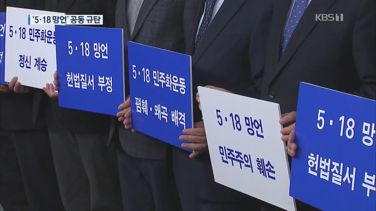 15개 시·도지사 “5·18 왜곡, 민주주의 부정” vs 한국당 “민생 챙겨야”