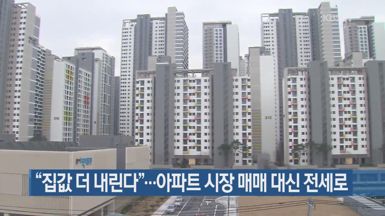 “집값 더 내린다”…아파트 시장 매매 대신 전세로