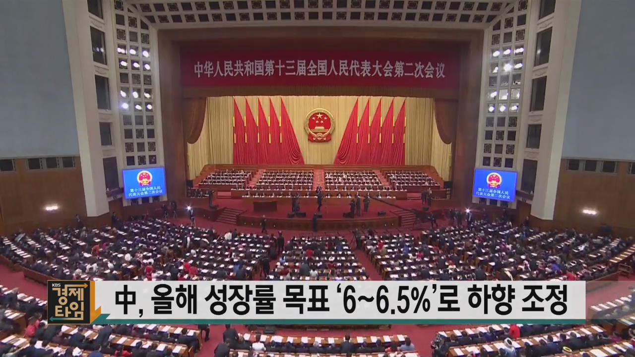 中, 올해 성장률 목표 ‘6~6.5%’로 하향 조정