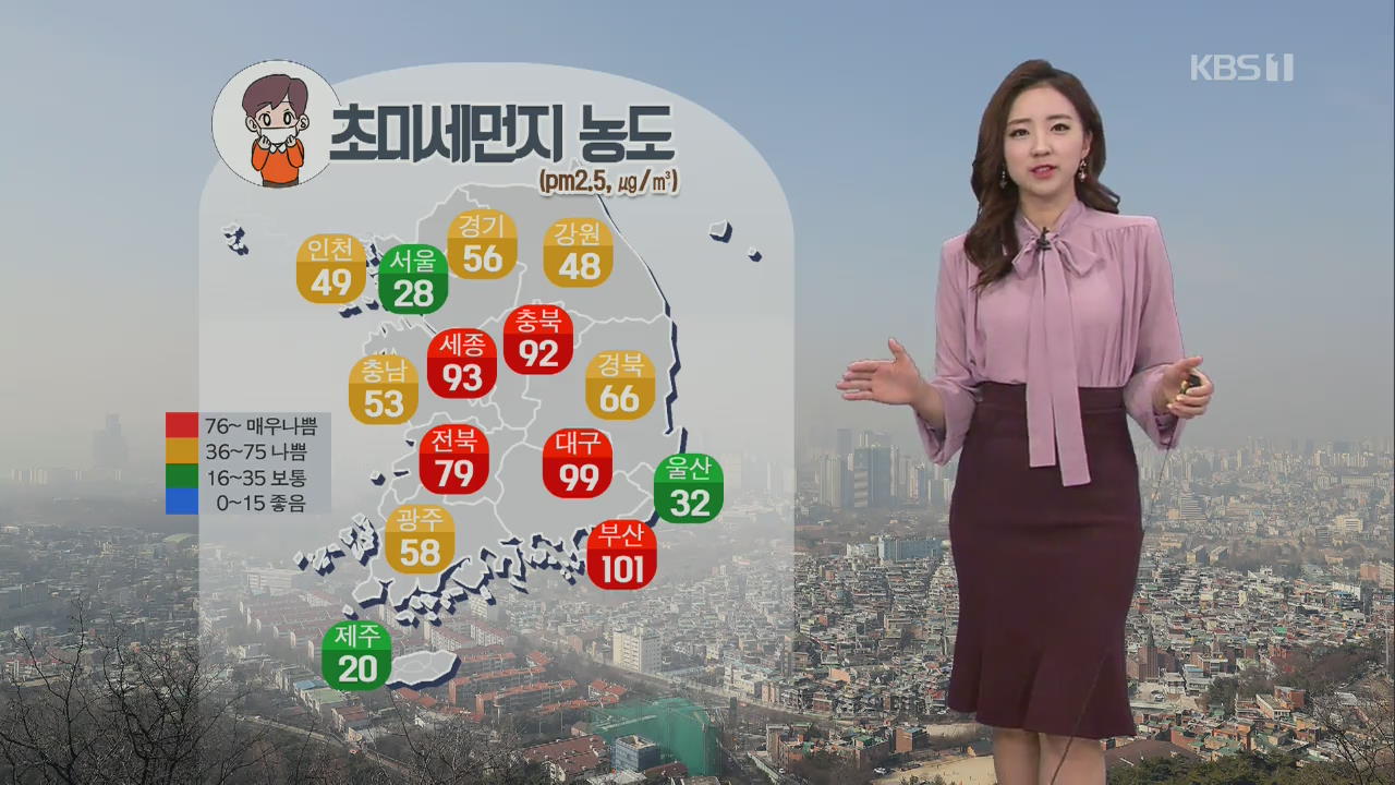 [날씨] 서울 초미세먼지 주의보 해제…늦은 오후부터 ‘보통’ 회복
