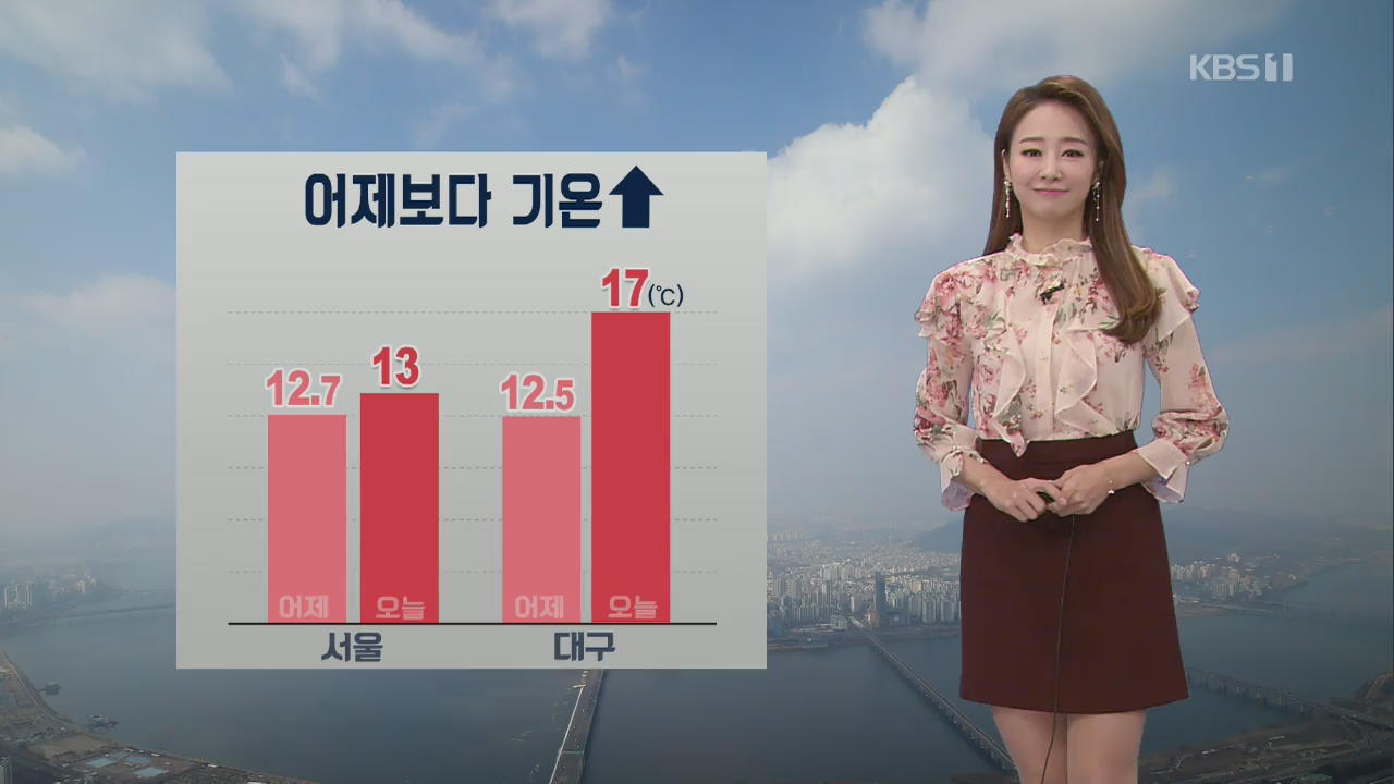 [날씨] 포근한 오후…내일 제주·전남 비