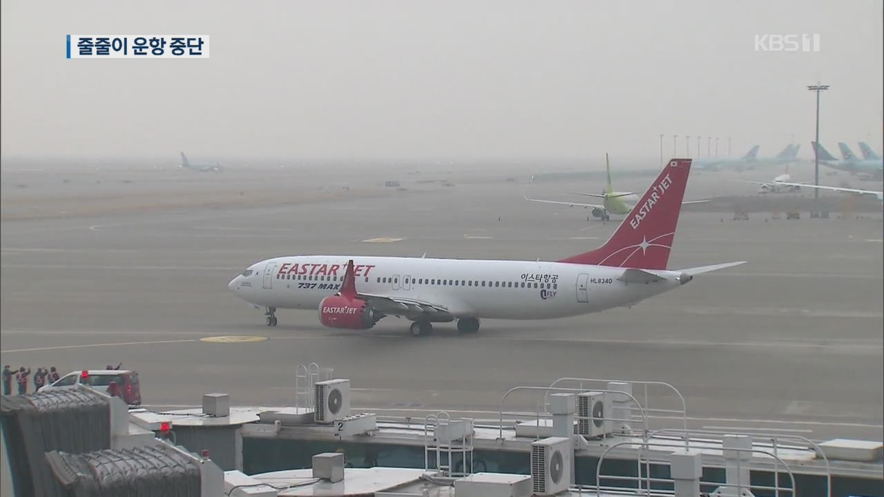 ‘보잉737 맥스’ 줄줄이 운항 중단…이스타항공도 중단