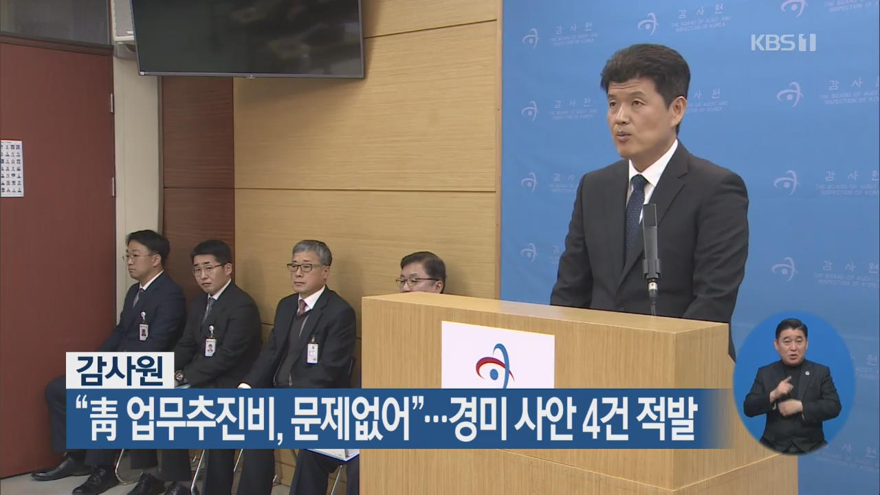 감사원 “靑 업무추진비, 문제없어”…경미 사안 4건 적발