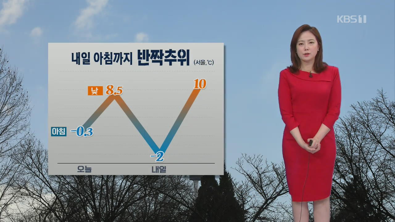 [날씨] 내일 아침까지 꽃샘추위…오후 늦게 중부·경북 내륙 비