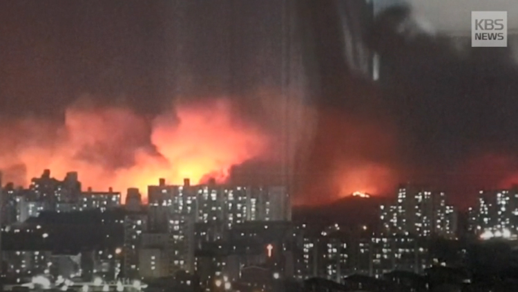 [제보영상] 바람타고 도시로 번진 강원 산불